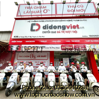 Tổ chức roadshow xe máy Vespa Di Động Việt