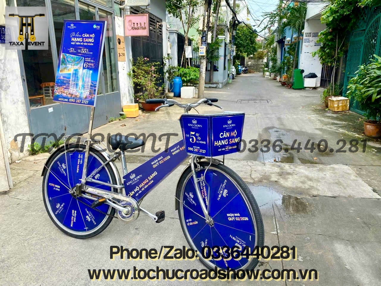 Trang trí xe đạp roadshow